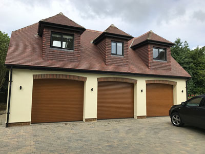 New build first floor flat with a triple garage.